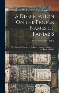 A Dissertation On the Proper Names of Panjâbîs - Temple, Richard Carnac