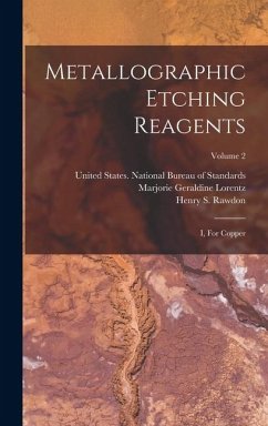 Cover Metallographic Etching Reagents: I, For Copper; Volume 2