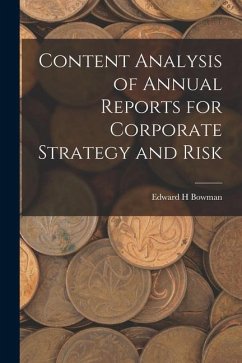 Cover Content Analysis of Annual Reports for Corporate Strategy and Risk