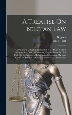 Cover A Treatise On Belgian Law