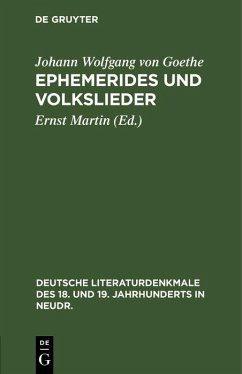 Cover Ephemerides und Volkslieder (eBook, PDF)