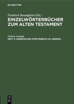 Hebräisches Wörterbuch zu Jeremia (eBook, PDF) - Rudolph, Wilhelm