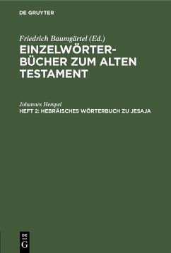 Cover Hebräisches Wörterbuch zu Jesaja (eBook, PDF)
