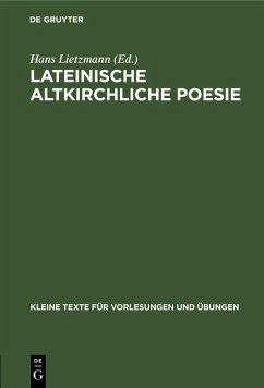 Cover Lateinische altkirchliche Poesie (eBook, PDF)