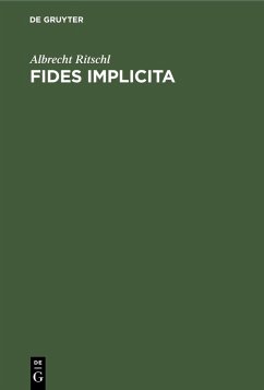 Fides implicita (eBook, PDF) - Ritschl, Albrecht