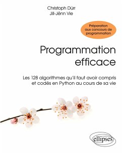 Cover Programmation efficace - 128 algorithmes qu'il faut avoir compris et codés en Python au cours de sa vie