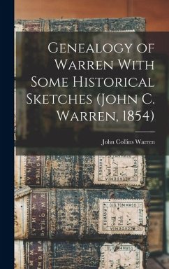Cover Genealogy of Warren With Some Historical Sketches (John C. Warren, 1854)