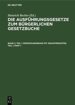 Cover Ergänzungsband mit Gesamtregister, Teil 1 (eBook, PDF)