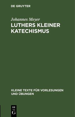 Cover Luthers kleiner Katechismus (eBook, PDF)