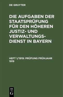 Cover Prüfung Frühjahr 1919 (eBook, PDF)