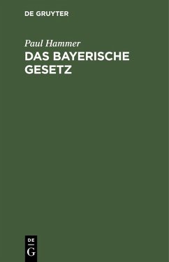 Cover Das bayerische Gesetz (eBook, PDF)
