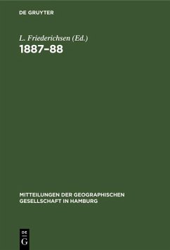 Cover Mitteilungen der Geographischen Gesellschaft in Hamburg 1887-88 (eBook, PDF)