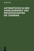 Aktenstücke in der Angelegenheit des Privatdocenten Dr. Dühring (eBook, PDF)