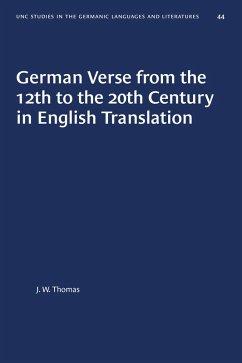 German Verse from the 12th to the 20th Century in English Translation (eBook, ePUB)