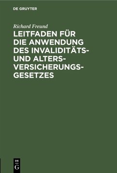 Cover Leitfaden für die Anwendung des Invaliditäts- und Altersversicherungsgesetzes (eBook, PDF)