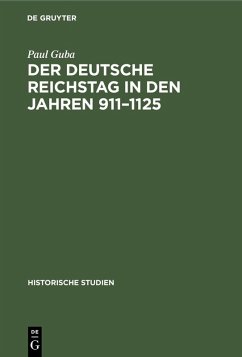Cover Der Deutsche Reichstag in den Jahren 911-1125 (eBook, PDF)