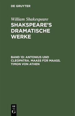 Cover Antonius und Cleopatra. Maaß für Maaß. Timon von Athen (eBook, PDF)