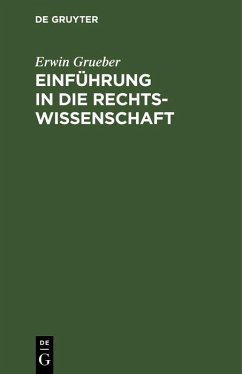 Cover Einführung in die Rechtswissenschaft (eBook, PDF)