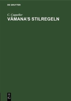 Vamana's Stilregeln (eBook, PDF) - Cappeller, C.