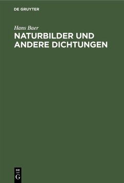 Cover Naturbilder und andere Dichtungen (eBook, PDF)