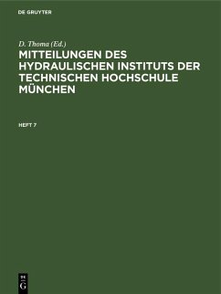 Cover Mitteilungen des Hydraulischen Instituts der Technischen Hochschule München (eBook, PDF)