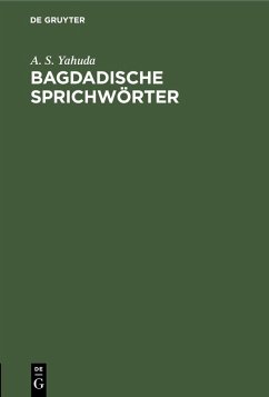 Cover Bagdadische Sprichwörter (eBook, PDF)