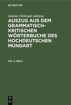 Seb-Z (eBook, PDF) - Adelung, Johann Christoph