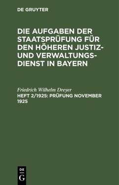 Prüfung November 1925 (eBook, PDF)