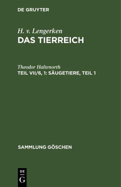 Säugetiere, Teil 1 (eBook, PDF) - Haltenorth, Theodor