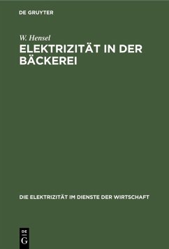 Cover Elektrizität in der Bäckerei (eBook, PDF)