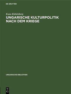 Cover Ungarische Kulturpolitik nach dem Kriege (eBook, PDF)