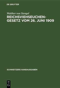 Cover Reichsviehseuchengesetz vom 26. Juni 1909 (eBook, PDF)