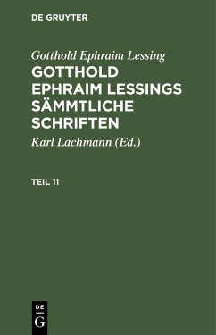 Cover Gotthold Ephraim Lessing: Gotthold Ephraim Lessings Sämmtliche Schriften. Teil 11 (eBook, PDF)