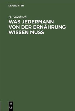 Cover Was jedermann von der Ernährung wissen muß (eBook, PDF)