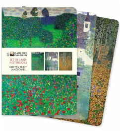 Gustav Klimt: Landscapes Set of 3 MIDI Notebooks - Flame Tree Publishing