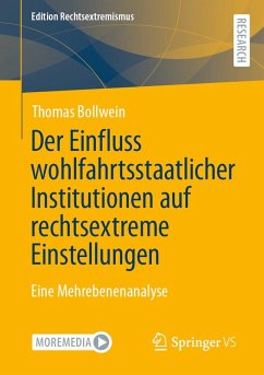 Cover Der Einfluss wohlfahrtsstaatlicher Institutionen auf rechtsextreme Einstellungen (eBook, PDF)