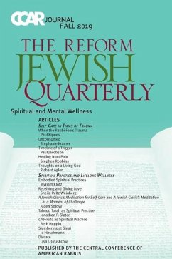 CCAR Journal: The Reform Jewish Quarterly, Fall 2019, Spiritual & Mental Wellness: The Reform Jewish Quarterly