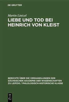 Liebe und Tod bei Heinrich von Kleist (eBook, PDF) - Lintzel, Martin