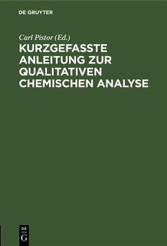 Cover Kurzgefasste Anleitung zur qualitativen chemischen Analyse (eBook, PDF)