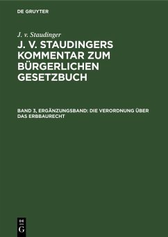 Cover Die Verordnung über das Erbbaurecht (eBook, PDF)