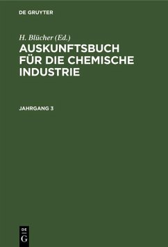 Cover Auskunftsbuch für die chemische Industrie (eBook, PDF)