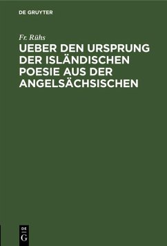 Cover Ueber den Ursprung der isländischen Poesie aus der angelsächsischen (eBook, PDF)