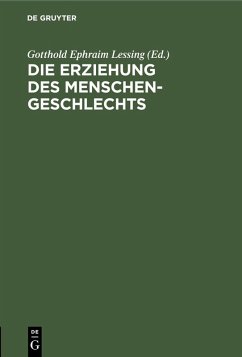 Cover Die Erziehung des Menschengeschlechts (eBook, PDF)