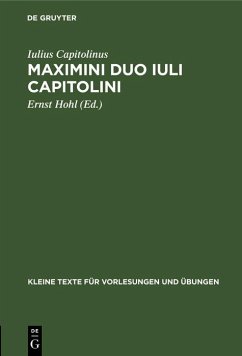 Maximini duo Iuli Capitolini (eBook, PDF) - Capitolinus, Iulius