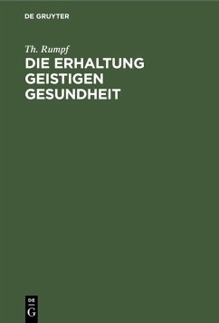 Cover Die Erhaltung geistigen Gesundheit (eBook, PDF)