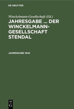 Cover Jahresgabe ... der Winckelmann-Gesellschaft Stendal. 1942 (eBook, PDF)