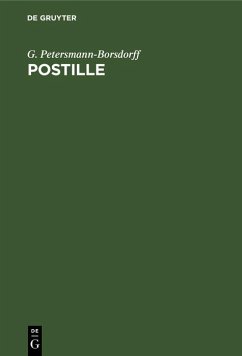 Postille (eBook, PDF) - Petersmann-Borsdorff, G.