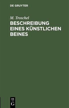 Cover Beschreibung eines künstlichen Beines (eBook, PDF)