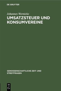 Cover Umsatzsteuer und Konsumvereine (eBook, PDF)