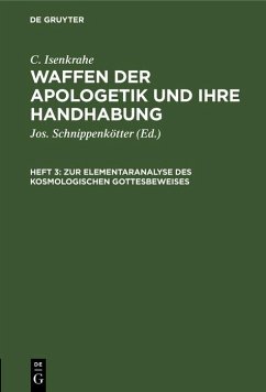 Cover Zur Elementaranalyse des kosmologischen Gottesbeweises (eBook, PDF)